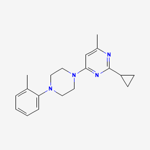 2-Cyclopropyl-4-methyl-6-[4-(2-methylphenyl)piperazin-1-yl]pyrimidine