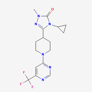 4-cyclopropyl-1-methyl-3-{1-[6-(trifluoromethyl)pyrimidin-4-yl]piperidin-4-yl}-4,5-dihydro-1H-1,2,4-triazol-5-one