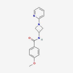 4-methoxy-N-[1-(pyridin-2-yl)azetidin-3-yl]benzamide