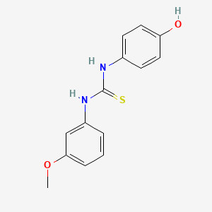 molecular formula C14H14N2O2S B1223440 1-(4-Hydroxyphenyl)-3-(3-methoxyphenyl)thiourea 