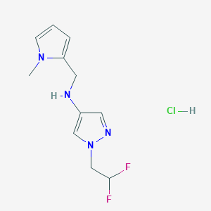 1-(2,2-difluoroethyl)-N-[(1-methylpyrrol-2-yl)methyl]pyrazol-4-amine;hydrochloride