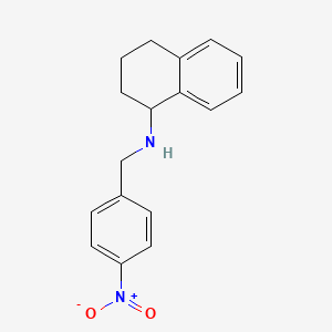 molecular formula C17H18N2O2 B1223443 N-[(4-nitrophenyl)methyl]-1,2,3,4-tetrahydronaphthalen-1-amine CAS No. 355381-61-2