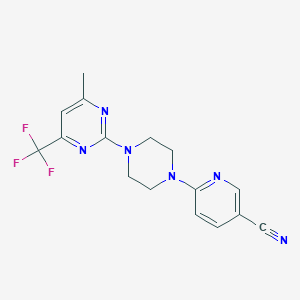 6-{4-[4-Methyl-6-(trifluoromethyl)pyrimidin-2-yl]piperazin-1-yl}pyridine-3-carbonitrile