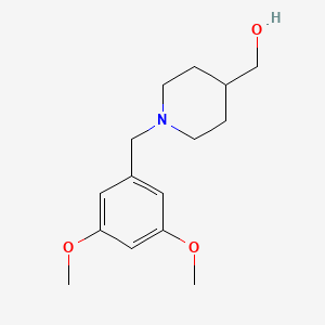 molecular formula C15H23NO3 B12234437 {1-[(3,5-Dimethoxyphenyl)methyl]piperidin-4-yl}methanol 