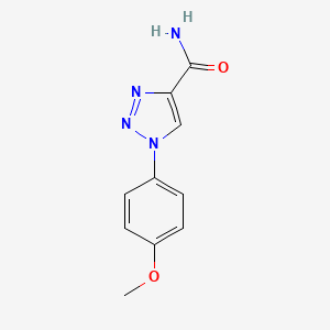 molecular formula C10H10N4O2 B12234439 1-(4-Methoxyphenyl)-1H-1,2,3-triazole-4-carboxamide 