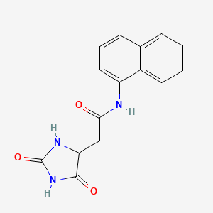 molecular formula C15H13N3O3 B1223448 2-(2,5-dioxo-4-imidazolidinyl)-N-(1-naphthalenyl)acetamide 