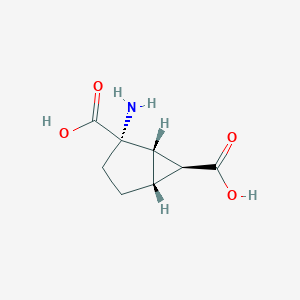 molecular formula C8H11NO4 B122345 (1S,2S,5R,6S)-2-aminobicyclo[3.1.0]hexane-2,6-dicarboxylic acid CAS No. 176027-90-0