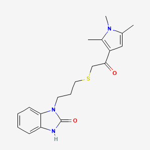 3-[3-[[2-oxo-2-(1,2,5-trimethyl-3-pyrrolyl)ethyl]thio]propyl]-1H-benzimidazol-2-one
