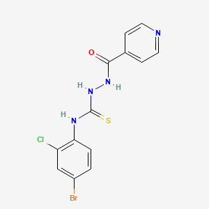 1-(4-Bromo-2-chlorophenyl)-3-[[oxo(pyridin-4-yl)methyl]amino]thiourea