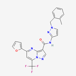 5-(2-furanyl)-N-[1-[(2-methylphenyl)methyl]-3-pyrazolyl]-7-(trifluoromethyl)-3-pyrazolo[1,5-a]pyrimidinecarboxamide
