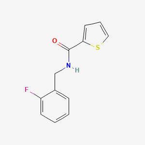 molecular formula C12H10FNOS B1223468 N-[(2-fluorophenyl)methyl]-2-thiophenecarboxamide 