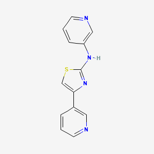 molecular formula C13H10N4S B1223471 N,4-bis(3-pyridinyl)-2-thiazolamine CAS No. 30162-42-6