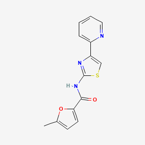 molecular formula C14H11N3O2S B1223477 5-甲基-N-[4-(2-吡啶基)-2-噻唑基]-2-呋喃甲酰胺 