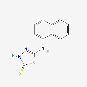 molecular formula C12H9N3S2 B1223479 5-(1-naphthalenylamino)-3H-1,3,4-thiadiazole-2-thione CAS No. 68161-67-1
