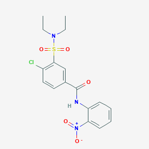 molecular formula C17H18ClN3O5S B1223491 4-chloro-3-(diethylsulfamoyl)-N-(2-nitrophenyl)benzamide 
