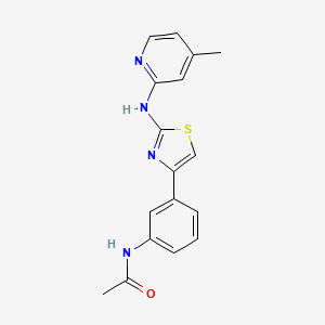 molecular formula C17H16N4OS B1223497 N-[3-[2-[(4-methyl-2-pyridinyl)amino]-4-thiazolyl]phenyl]acetamide 
