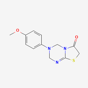 molecular formula C12H13N3O2S B1223501 3-(4-Methoxyphenyl)-2,4-dihydrothiazolo[3,2-a][1,3,5]triazin-6-one 