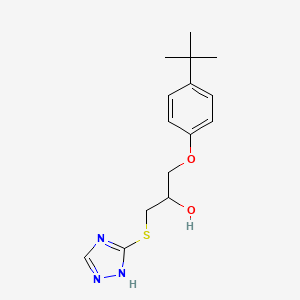 molecular formula C15H21N3O2S B1223516 1-(4-tert-butylphenoxy)-3-(1H-1,2,4-triazol-5-ylthio)-2-propanol 
