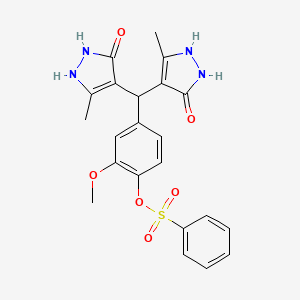 Benzenesulfonic acid [4-[bis(3-methyl-5-oxo-1,2-dihydropyrazol-4-yl)methyl]-2-methoxyphenyl] ester