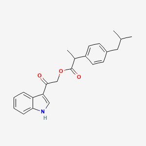 2-[4-(2-methylpropyl)phenyl]propanoic acid [2-(1H-indol-3-yl)-2-oxoethyl] ester