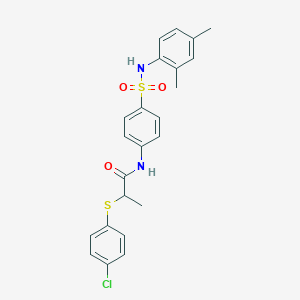 2-[(4-chlorophenyl)thio]-N-[4-[(2,4-dimethylphenyl)sulfamoyl]phenyl]propanamide