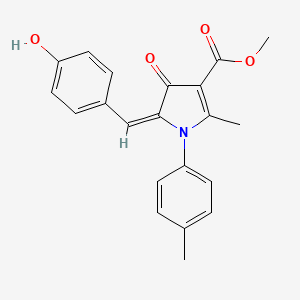 molecular formula C21H19NO4 B1223542 methyl (5E)-5-[(4-hydroxyphenyl)methylidene]-2-methyl-1-(4-methylphenyl)-4-oxopyrrole-3-carboxylate 