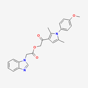 2-(1-Benzimidazolyl)acetic acid [2-[1-(4-methoxyphenyl)-2,5-dimethyl-3-pyrrolyl]-2-oxoethyl] ester