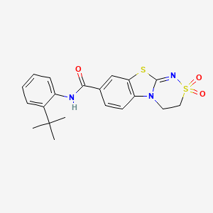 N-(2-tert-butylphenyl)-2,2-dioxo-3,4-dihydro-[1,2,4]thiadiazino[3,4-b][1,3]benzothiazole-8-carboxamide