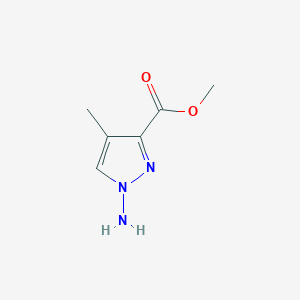 molecular formula C6H9N3O2 B122355 methyl 1-amino-4-methyl-1H-pyrazole-3-carboxylate CAS No. 150017-48-4