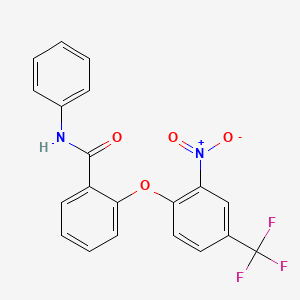 molecular formula C20H13F3N2O4 B1223562 2-[2-硝基-4-(三氟甲基)苯氧基]-N-苯基苯甲酰胺 