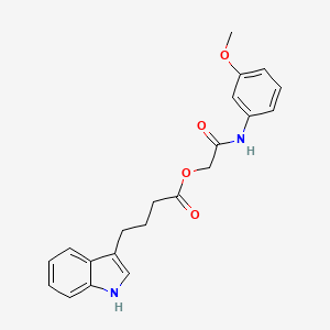 molecular formula C21H22N2O4 B1223576 4-(1H-indol-3-yl)butanoic acid [2-(3-methoxyanilino)-2-oxoethyl] ester 