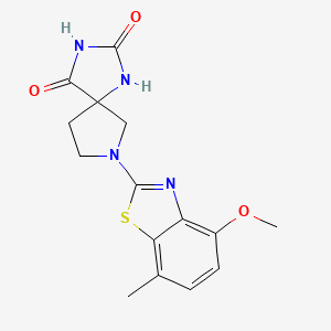 7-(4-Methoxy-7-methyl-1,3-benzothiazol-2-yl)-1,3,7-triazaspiro[4.4]nonane-2,4-dione