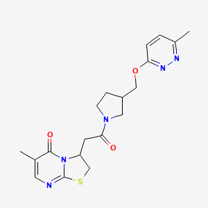 6-methyl-3-[2-(3-{[(6-methylpyridazin-3-yl)oxy]methyl}pyrrolidin-1-yl)-2-oxoethyl]-2H,3H,5H-[1,3]thiazolo[3,2-a]pyrimidin-5-one