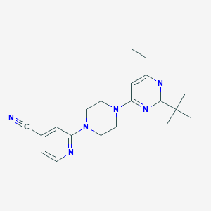 2-[4-(2-Tert-butyl-6-ethylpyrimidin-4-yl)piperazin-1-yl]pyridine-4-carbonitrile