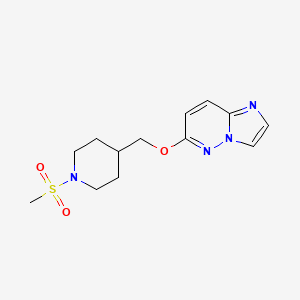 4-({Imidazo[1,2-b]pyridazin-6-yloxy}methyl)-1-methanesulfonylpiperidine