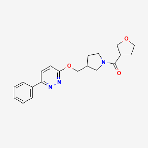 3-{[1-(Oxolane-3-carbonyl)pyrrolidin-3-yl]methoxy}-6-phenylpyridazine