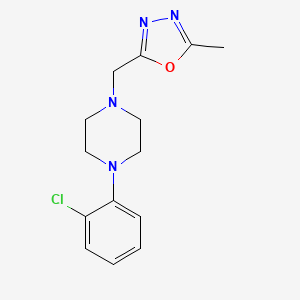 1-(2-Chlorophenyl)-4-[(5-methyl-1,3,4-oxadiazol-2-yl)methyl]piperazine