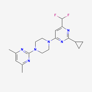 2-Cyclopropyl-4-(difluoromethyl)-6-[4-(4,6-dimethylpyrimidin-2-yl)piperazin-1-yl]pyrimidine