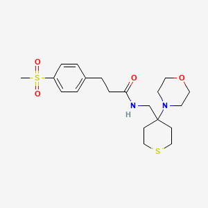 3-(4-methanesulfonylphenyl)-N-{[4-(morpholin-4-yl)thian-4-yl]methyl}propanamide