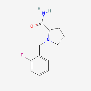 1-[(2-Fluorophenyl)methyl]pyrrolidine-2-carboxamide