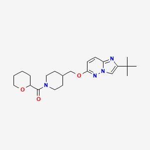 4-[({2-Tert-butylimidazo[1,2-b]pyridazin-6-yl}oxy)methyl]-1-(oxane-2-carbonyl)piperidine