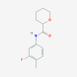 N-(3-fluoro-4-methylphenyl)oxane-2-carboxamide