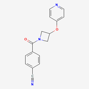 4-[3-(Pyridin-4-yloxy)azetidine-1-carbonyl]benzonitrile