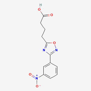 molecular formula C12H11N3O5 B1223616 4-[3-(3-Nitrophenyl)-1,2,4-oxadiazol-5-YL]butanoic acid 