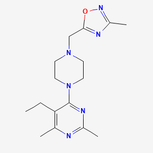 5-Ethyl-2,4-dimethyl-6-{4-[(3-methyl-1,2,4-oxadiazol-5-yl)methyl]piperazin-1-yl}pyrimidine