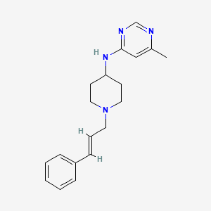 molecular formula C19H24N4 B12236178 6-methyl-N-{1-[(2E)-3-phenylprop-2-en-1-yl]piperidin-4-yl}pyrimidin-4-amine 