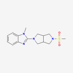 molecular formula C15H20N4O2S B12236179 2-{5-methanesulfonyl-octahydropyrrolo[3,4-c]pyrrol-2-yl}-1-methyl-1H-1,3-benzodiazole 