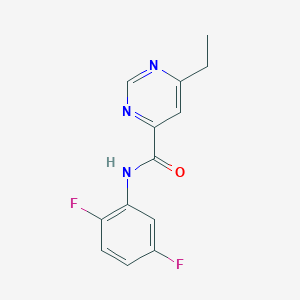 molecular formula C13H11F2N3O B12236181 N-(2,5-difluorophenyl)-6-ethylpyrimidine-4-carboxamide 