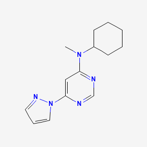 N-cyclohexyl-N-methyl-6-(1H-pyrazol-1-yl)pyrimidin-4-amine