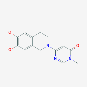 6-(6,7-Dimethoxy-1,2,3,4-tetrahydroisoquinolin-2-yl)-3-methyl-3,4-dihydropyrimidin-4-one